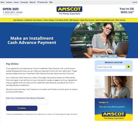Amscot Loan Payment Online